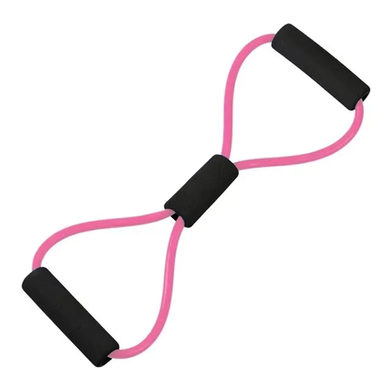 Gym 8 Word Elastic Band Chest Developer Rubber Expander Rope Sports Workout Resistance Bands Fitness Equipment Yoga Training