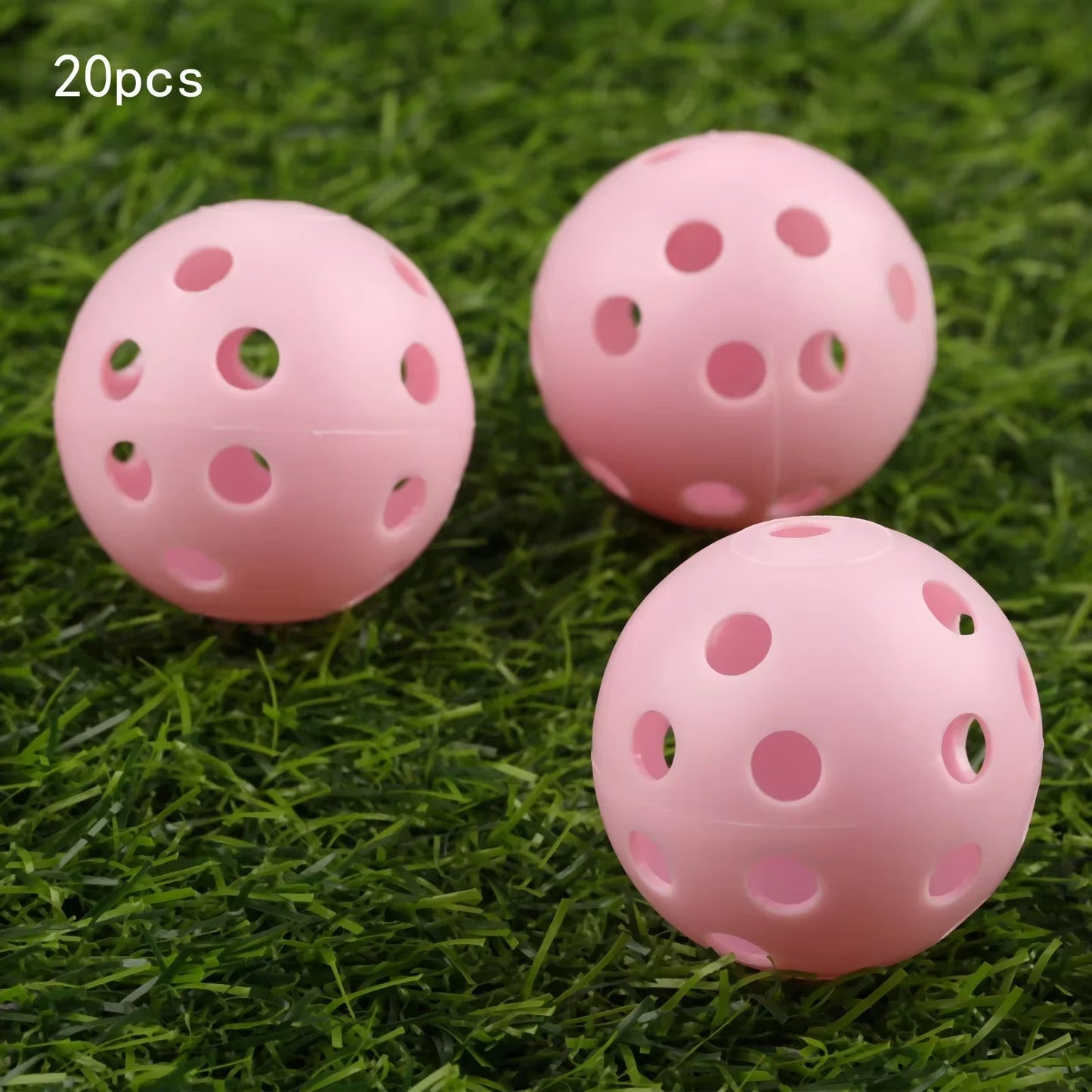 20Pcs 41Mm Golf Training Balls Plastic Airflow Hollow with Hole Golf Balls Outdoor Golf Practice Balls Golf Accessories