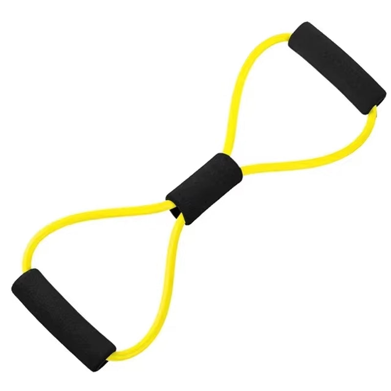 Gym 8 Word Elastic Band Chest Developer Rubber Expander Rope Sports Workout Resistance Bands Fitness Equipment Yoga Training