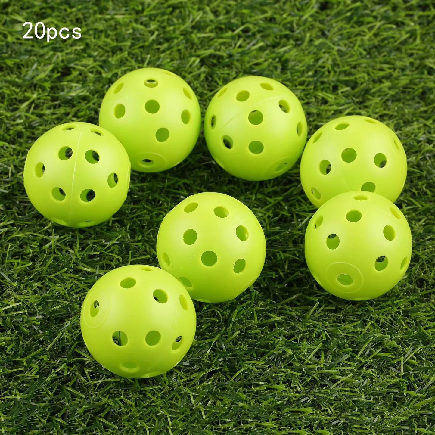 20Pcs 41Mm Golf Training Balls Plastic Airflow Hollow with Hole Golf Balls Outdoor Golf Practice Balls Golf Accessories