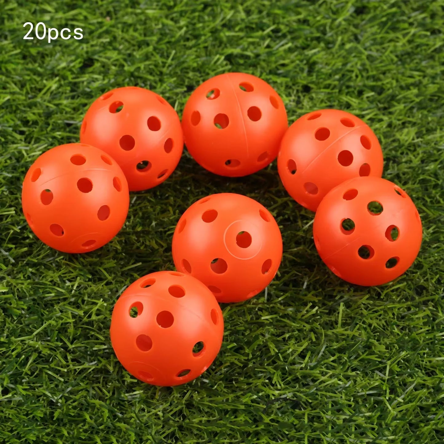 20Pcs 41Mm Golf Training Balls Plastic Airflow Hollow with Hole Golf Balls Outdoor Golf Practice Balls Golf Accessories