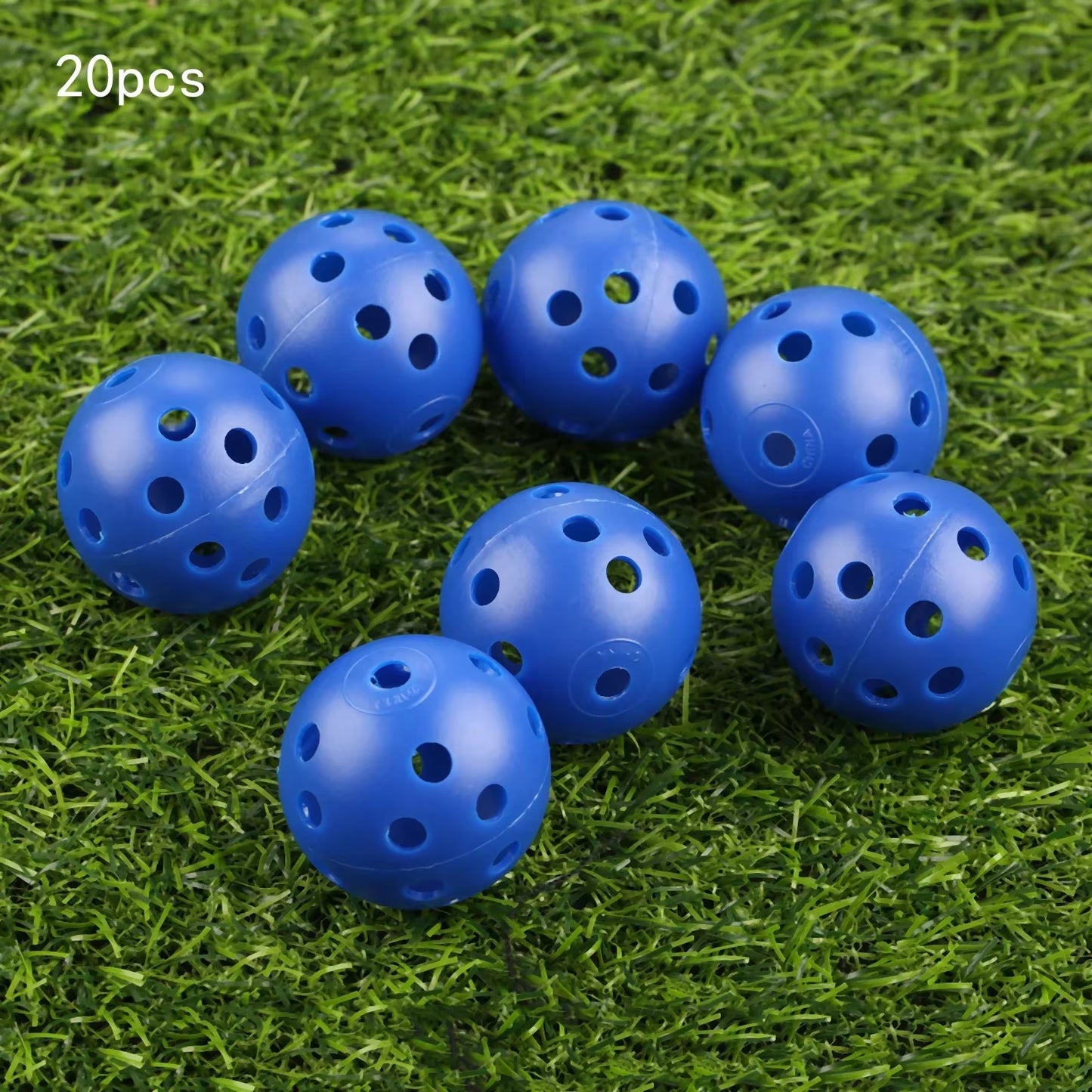 20Pcs 41Mm Golf Training Balls Plastic Airflow Hollow with Hole Golf Balls Outdoor Golf Practice Balls Golf Accessories