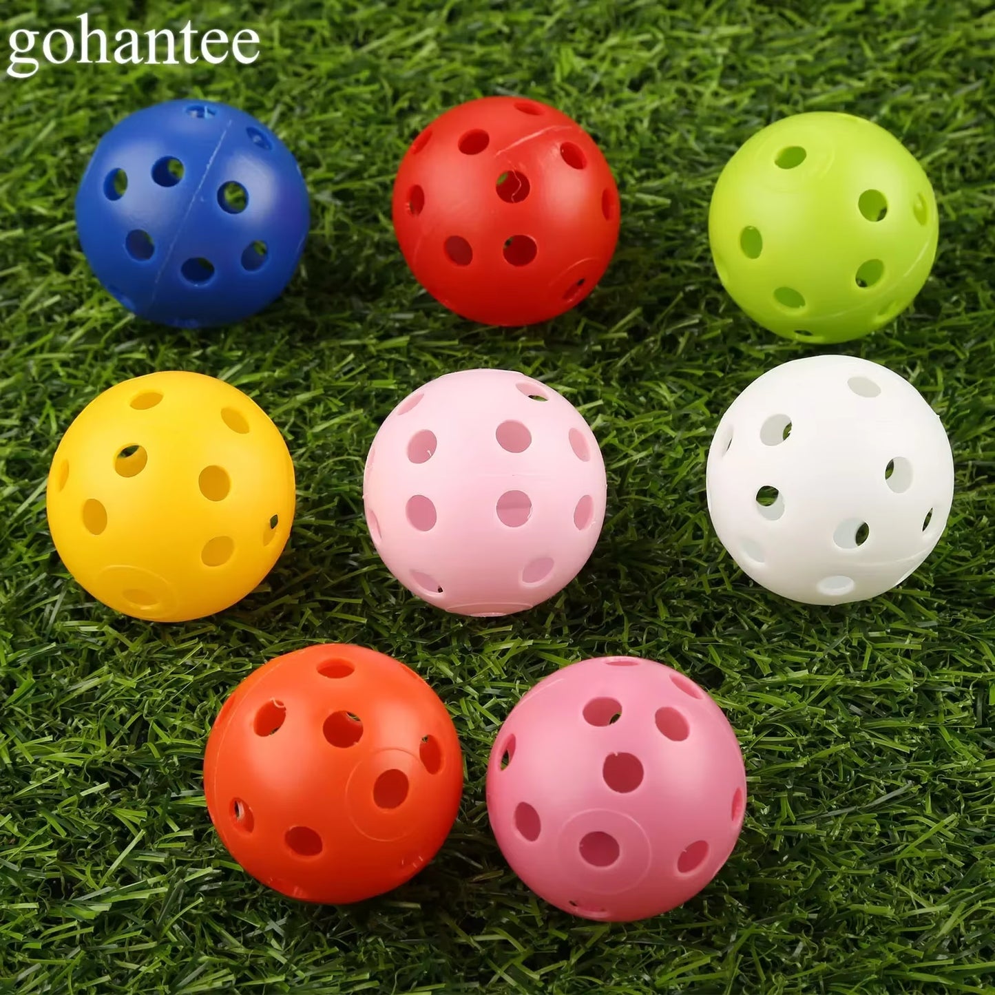 20Pcs 41Mm Golf Training Balls Plastic Airflow Hollow with Hole Golf Balls Outdoor Golf Practice Balls Golf Accessories