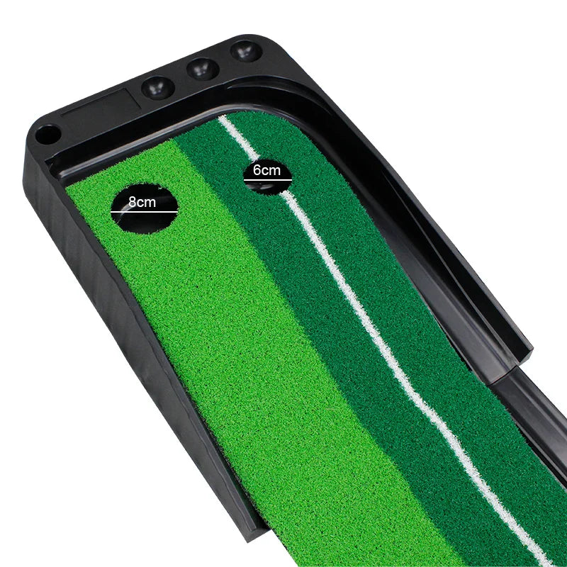 Indoor Golf Putting Green with Ball Return Automatic Portable Golf Game Practice Training Aid for Home/Backyard Use 2 Balls Free